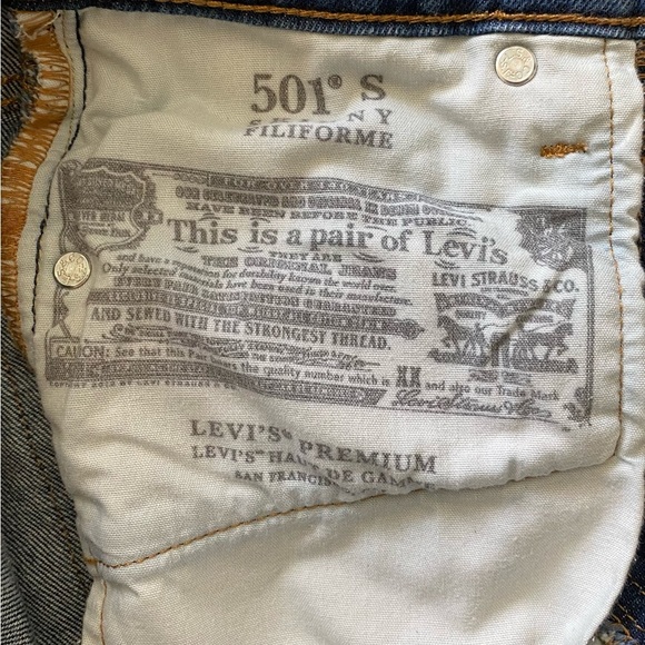 Levi’s Premium 501 25x28 Medium/Dark Wash Skinny Jeans - Picture 12 of 16